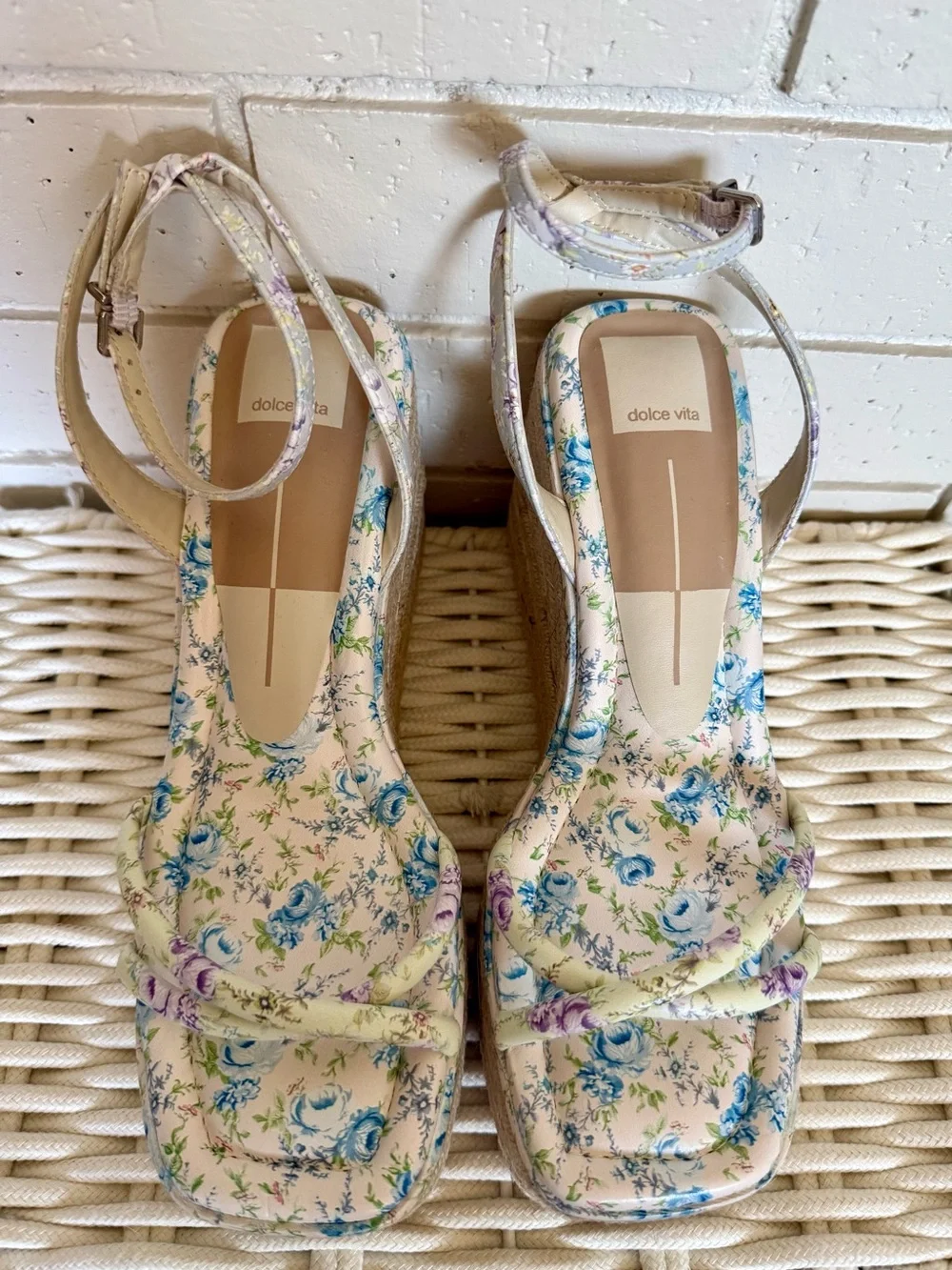 Dolce Vita Floral Espadrille Wedge Sandals